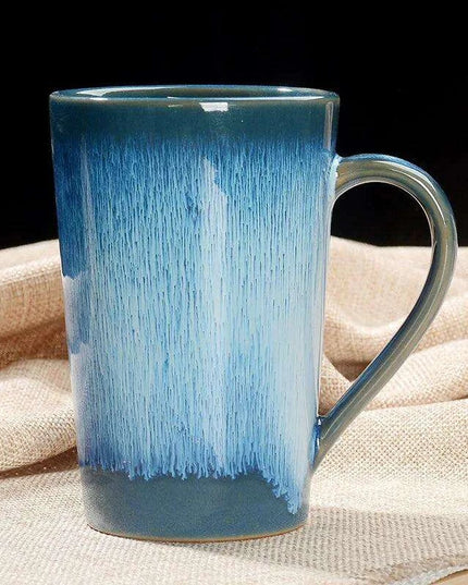 Artisan Crafted 400ml Ceramic Mug - Distinctive Textured Tea Cup