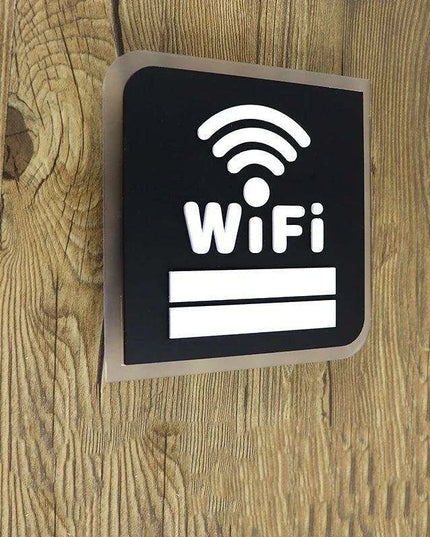 3D Acrylic WiFi Access Reminder Sign for Restaurants and Public Spaces