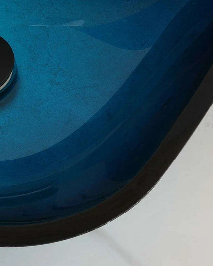 Elegant Blue Glass Bathroom Sink Set with Waterfall and Stream Faucet - Chic Home Upgrade