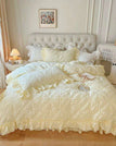 Yellow / Full Size 4pcs / Flat Bedsheet