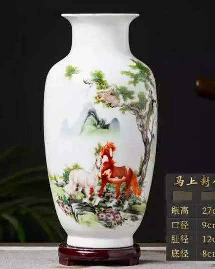 Antique Chinese Ceramic Vase with Intricate Animal Motif - Timeless Charm