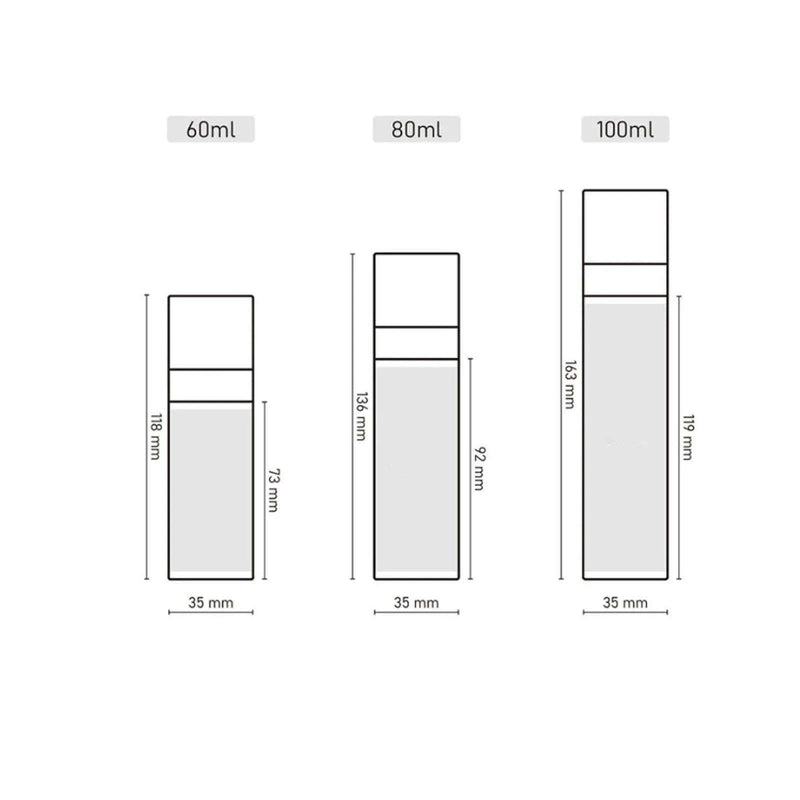 Elegant Pink Refillable Travel Perfume Atomizer - Portable Spray Bottle (60ml, 80ml, 100ml)