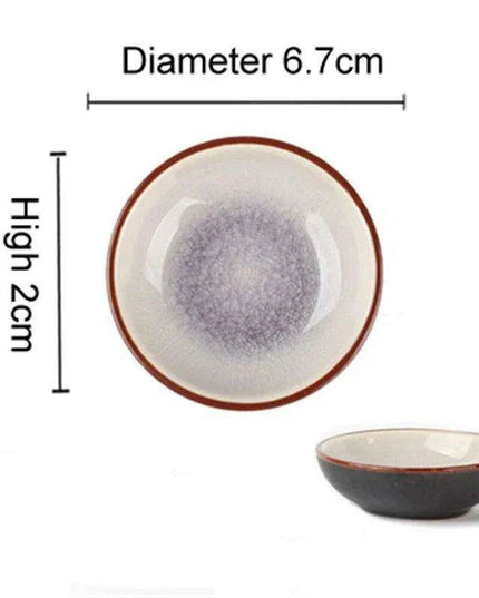 Chic Ceramic Soy Sauce Dipping Dish Set with Multi-Purpose Serving Tray