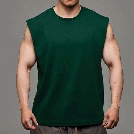 Men's Sleeveless Cotton Summer Vest - Gym Muscle Fitness Tank Top