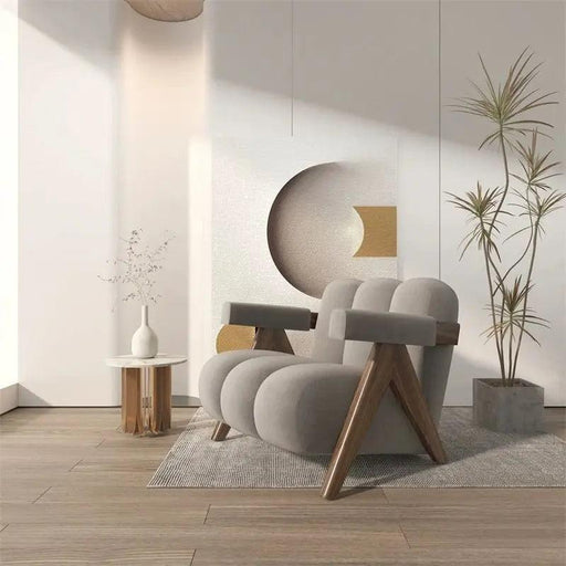 Japanese Cream Style Single Sofa Chair - Modern Living Room Furniture