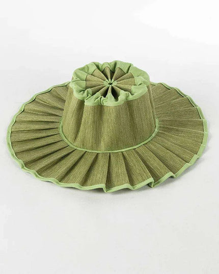 Chic and Practical Foldable Straw Sun Hat with Stylish Belt - Large Brim UV Protection for Outdoor Adventures