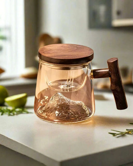 Elegant Borosilicate Glass Tea Mug with Infuser for Exceptional Brewing Delight
