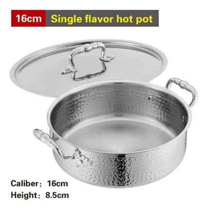 Versatile Dual Flavor Stainless Steel Hotpot with Crystal Clear Soup Pot - Enhance Your Culinary Adventures