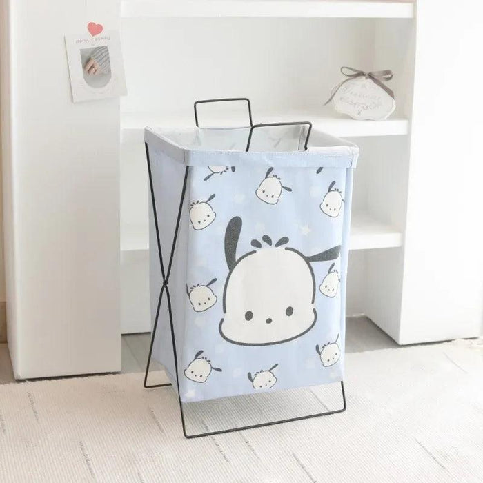 Hello Kitty Stylish Foldable Laundry Hamper: Sturdy Iron Frame & Waterproof Design - Spacious Organizer