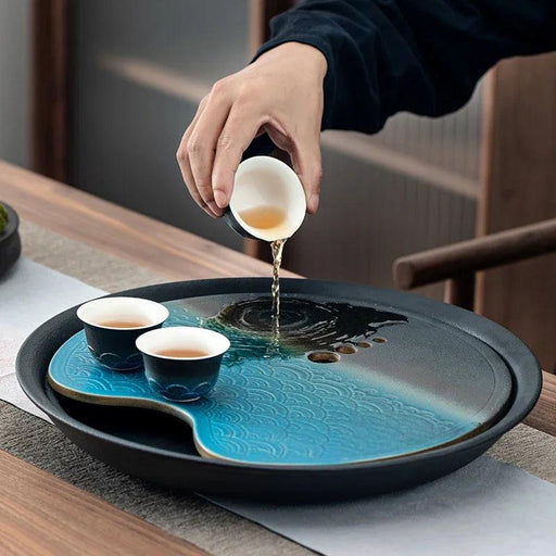 Elegant Japanese Ceramic Tea Tray Set - The Perfect Touch for Culinary Masterpieces