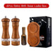 6-Inch Classic Retro Solid Wood Salt and Pepper Mill Set - Premium Manual Grinder for Gourmet Seasonings