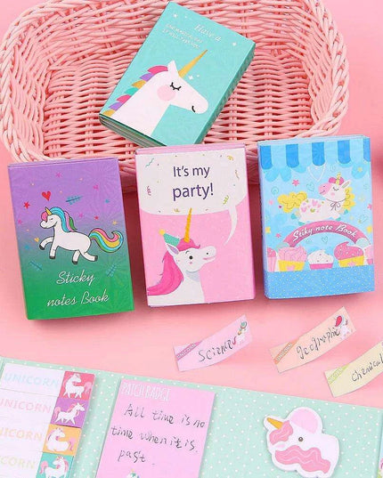 Whimsical Unicorn Sticky Note Set - Enchanting Memo Pads for Everyday Magic