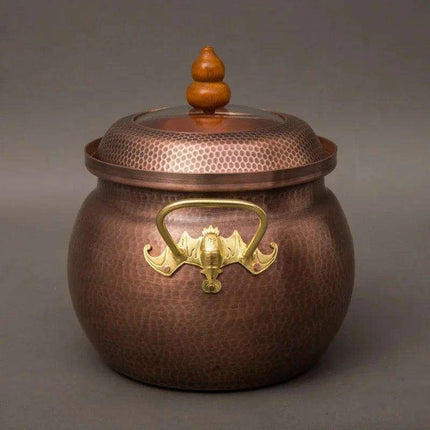Handcrafted Copper Soup Pot with Induction Base - Essential for Culinary Excellence