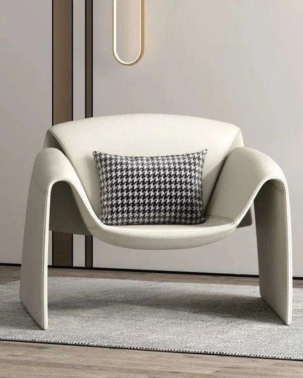 Nordic Elegance: Space-Efficient Leather Armchair for Contemporary Homes