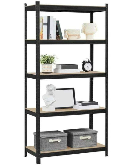 5-Tier Heavy-Duty Adjustable Metal Storage Rack - Versatile Organizer for Home, Garage, and Warehouse by SmileMart