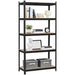 5-Tier Heavy-Duty Adjustable Metal Storage Rack - Versatile Organizer for Home, Garage, and Warehouse by SmileMart