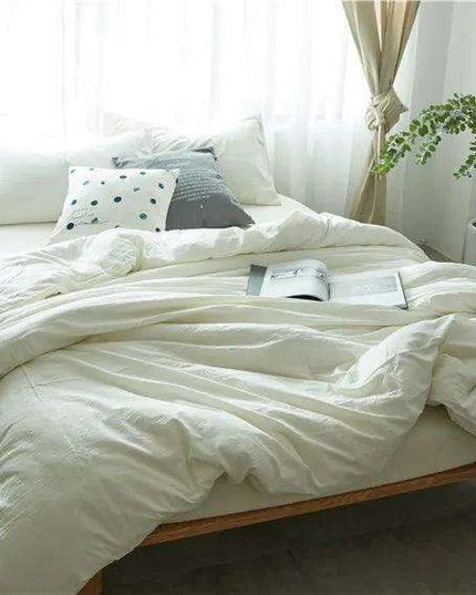 Modern Simple 100% Cotton Duvet Cover Set