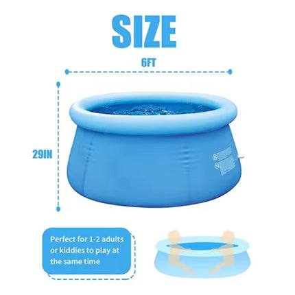 Inflatable Top Ring Swimming Pool - Easy Setup, Family-Friendl