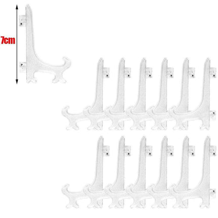 20-Piece Versatile Display Stands in Clear and Black for Stylish Home Showcasing