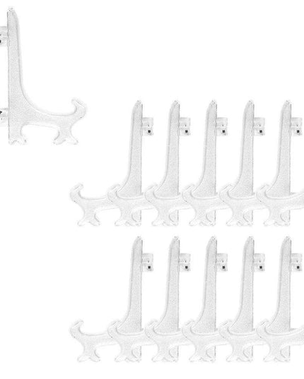 20-Piece Versatile Display Stands in Clear and Black for Stylish Home Showcasing