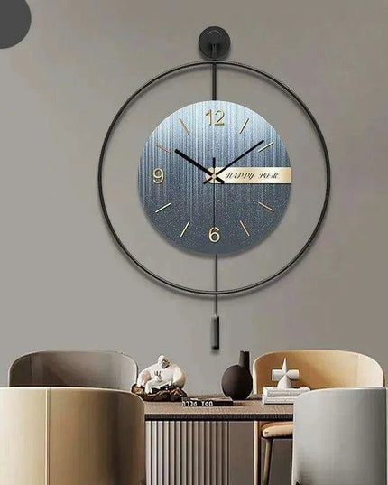 Sophisticated 3D Quartz Pendulum Wall Clock for Modern Living Spaces