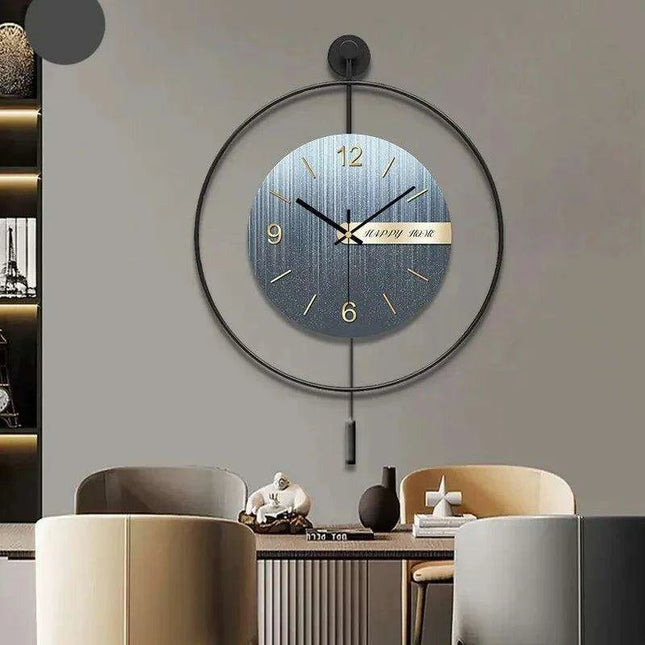 Sophisticated 3D Quartz Pendulum Wall Clock for Modern Living Spaces