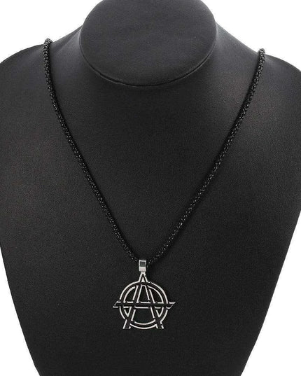 Avengers Anarchy Emblem Necklace - Striking Black Statement Piece for Men