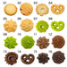 Lifelike Cookie Display Collection - 16 Realistic Replicas for Bakery Showcases and Photography