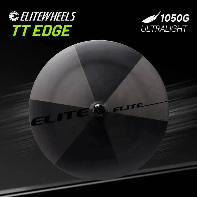 ELITEWHEELS EDGE TT Disc Wheels UD Raw Weave 1050g Weight 50T Ratchet Ceramic Bearing Competition Grade Carbon Fiber Disc Wheels elitewheels-edge-tt-disc-wheels-ud-raw-weave-1050g-weight-50t-ratchet-ceramic-bearing-competition-grade-carbon-fiber-disc-wheels