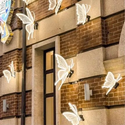 LED Fluttering Butterfly Wings Decoration | Realistic Moving 2pcs, 40cm & 60cm