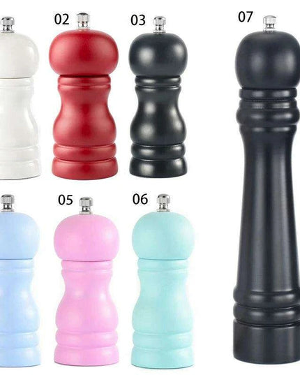 Elegant Solid Wood Adjustable Salt and Pepper Mill Set for Outdoor Dining