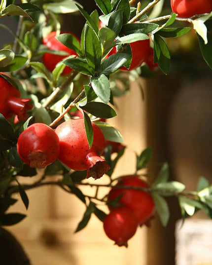 80cm Faux Pomegranate Bouquet - 6 Head Foam Fruit for Elegant Home and Event Decoration