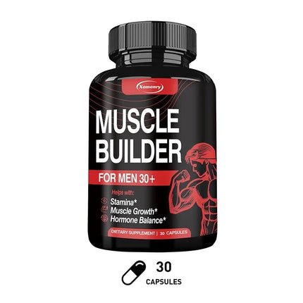 Muscle Builder for Men 30+ — Ashwagandha, Ginseng & Tribulus Capsules