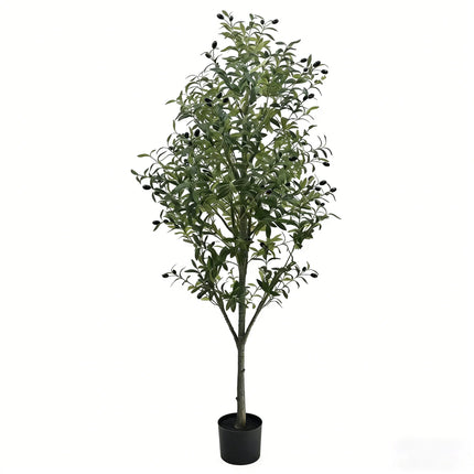 180cm 70inch Artificial Tall Potted Olive Tree, Foliage Tree for Living Room Entryway Office Modern Indoor Home Decor 180cm-70inch-artificial-tall-potted-olive-tree-foliage-tree-for-living-room-entryway-office-modern-indoor-home-decor