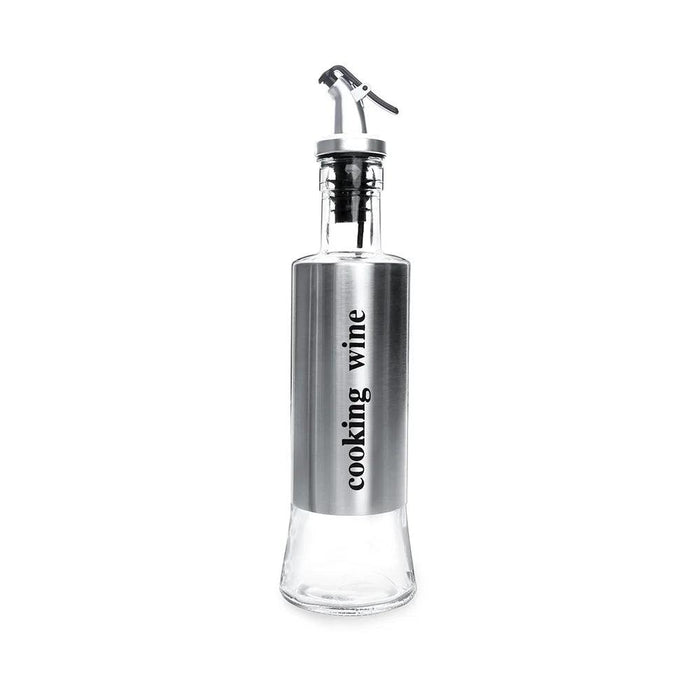 Chic Stainless Steel Oil Dispensing and Spice Jar Ensemble - Transform Your Cooking Journey