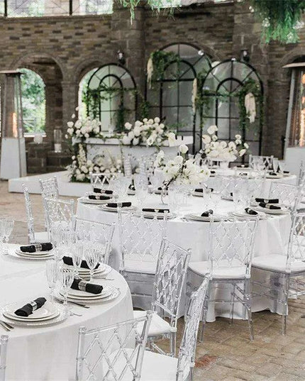 Elegant 50-Piece Clear Acrylic Chiavari Chairs for Sophisticated Celebrations