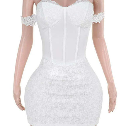 Lace Off-Shoulder Mini Dress - Bodycon Night Out Fashion for Women