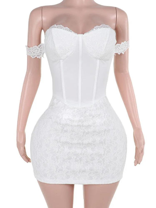 Lace Off-Shoulder Mini Dress - Bodycon Night Out Fashion for Women