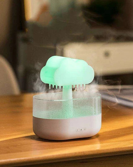 Aromatherapy Rain Cloud Humidifier with LED Night Light and Calming Raindrop Sounds