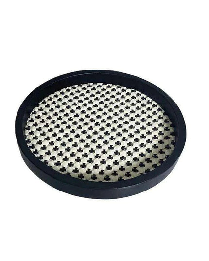 Elegant Velvet Leather Round Storage Tray: Chic Organizer for Jewelry and Cosmetics