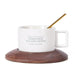 Elegant Ceramic Coffee Cup Set with Golden Accents - 110ml