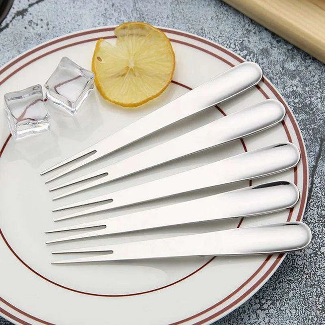 Chic Japanese-Style Stainless Steel Dessert and Fruit Forks – Versatile Cutlery for Upscale Dining