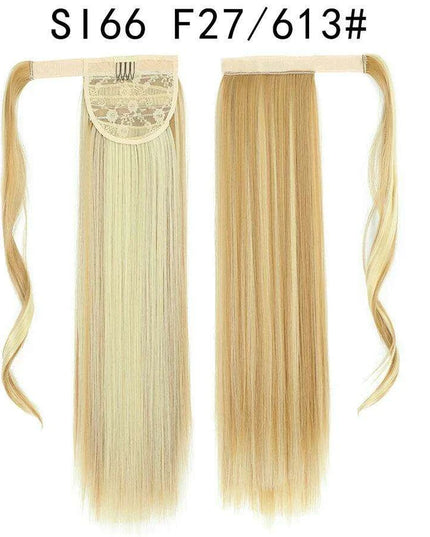 Elegant Length: 22-Inch Synthetic Hair Extensions for Instant Glamour