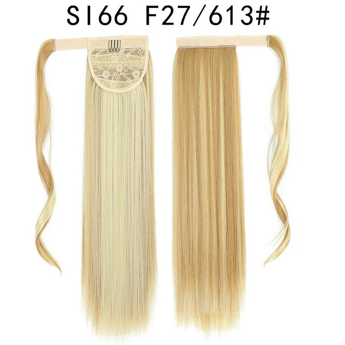 Elegant Length: 22-Inch Synthetic Hair Extensions for Instant Glamour