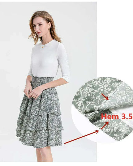 Chic Summer Smocking Skirt Sets in High-Elastic Chiffon Fabric