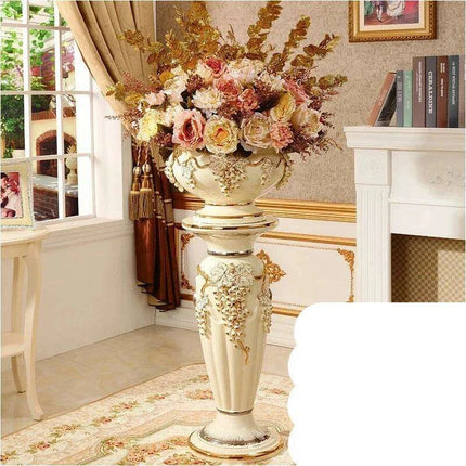 Luxurious European-Inspired Ceramic Floor Vase - Stunning Home Accent for Elegant Interiors