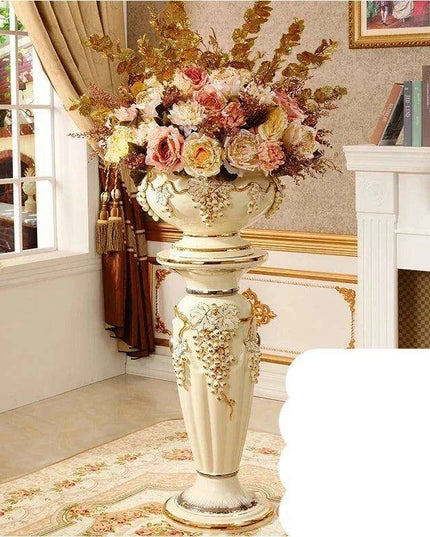 Luxurious European-Inspired Ceramic Floor Vase - Stunning Home Accent for Elegant Interiors