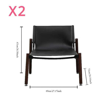 Designer Light Luxury Saddle Leather Lounge Chair