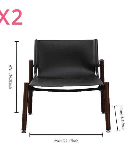 Designer Light Luxury Saddle Leather Lounge Chair
