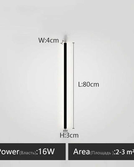 Sleek Scandinavian LED Wall Sconce with Customizable Lighting Options